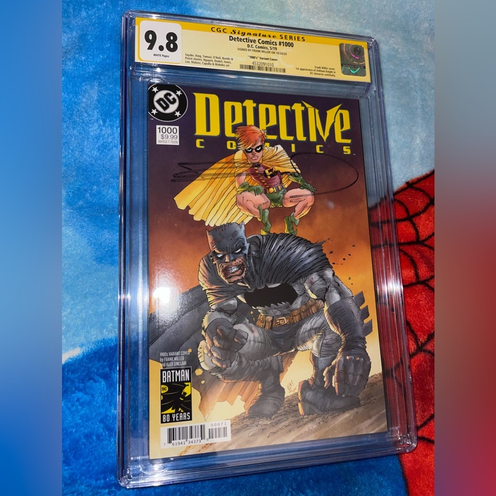 SOLD!! DETECTIVE COMICS #1000 CGC SS 9.8 Signed by FRANK MILLER 1980's Variant